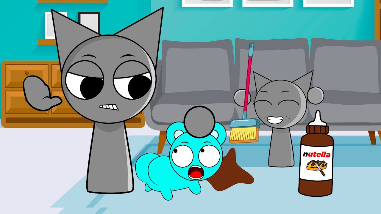Gray Baby was trying to clean the floor, but Sky Baby ruined everything, making Gray&rsquo;s mom angry.
