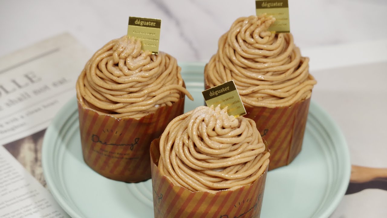 モンブランカップケーキ　mont blanc cupcake　マフィンカップ約5個分