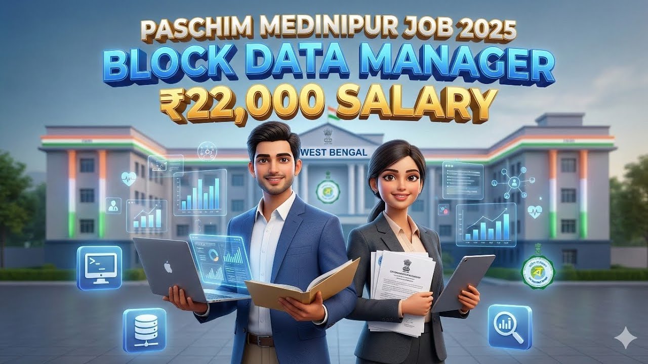 Paschim Medinipur Govt Job 2025 | Block Data Manager Vacancy | ₹22,000 Salary | Apply Online Now