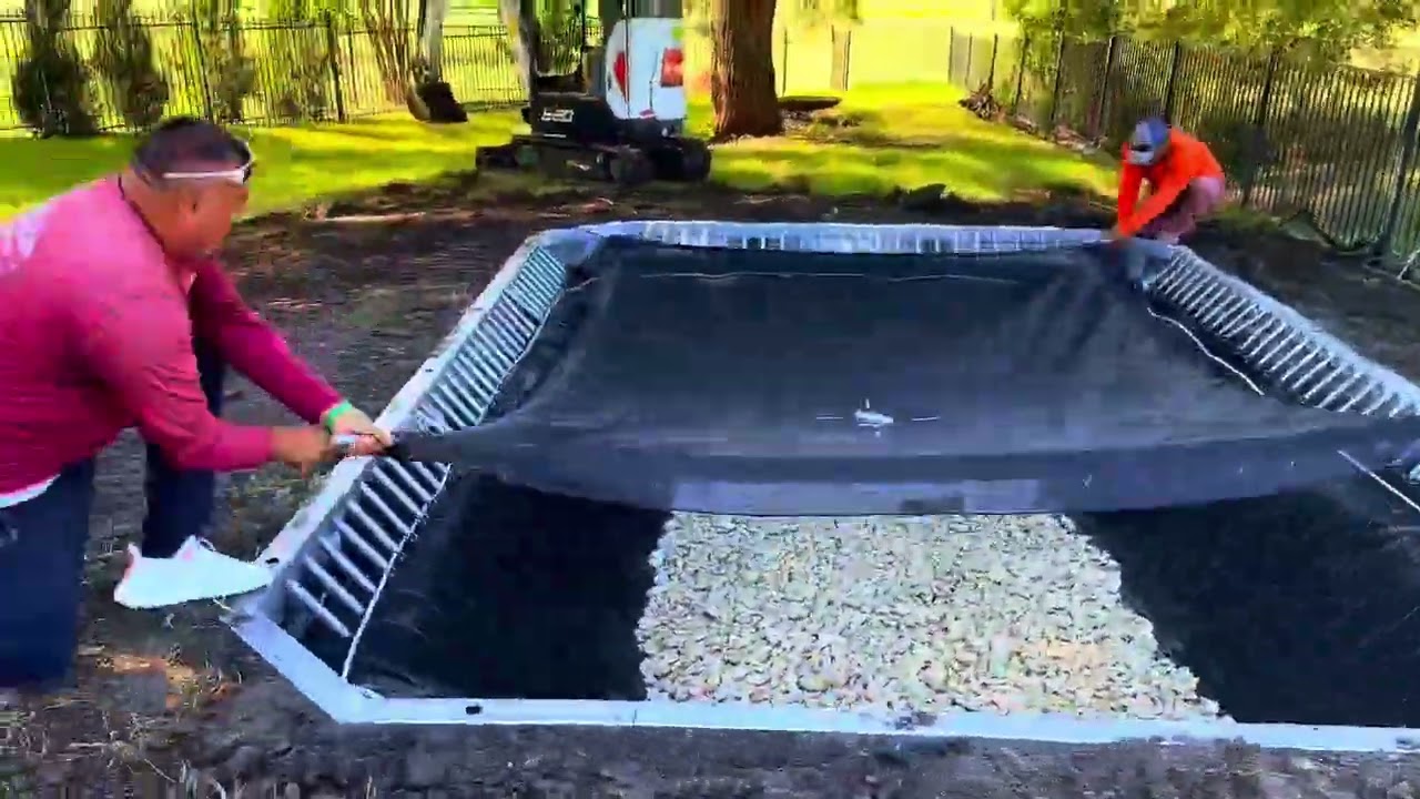 #trampoline #trampolines 12x17 in ground trampoline install, the worlds best trampolines