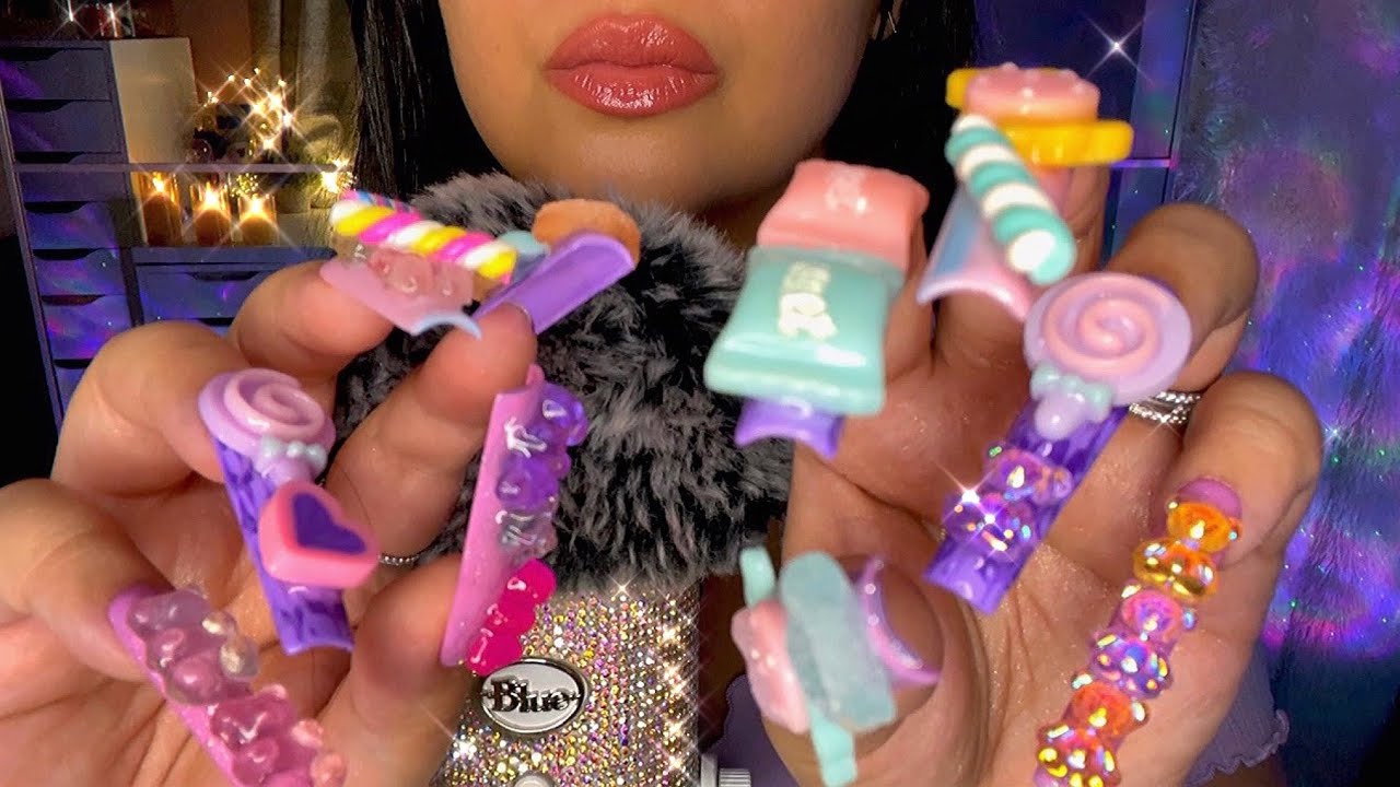ASMR XXL NAILS There's something in your eye👁️ Plucking Negativity🧿 Poking👆 Clacking💅 & More💜