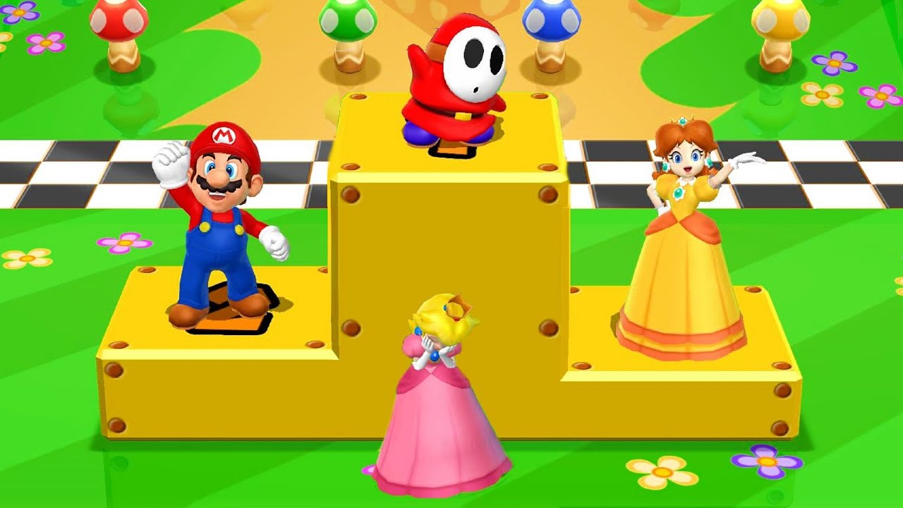 Mario Party 9 - Daisy vs Mario vs Peach vs Shy guy Master Difficulty| Cartoons Mee