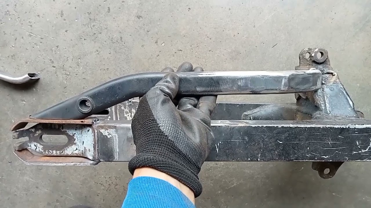 kawasaki fury classic stock swing arm modification..+ 2 inches extention..