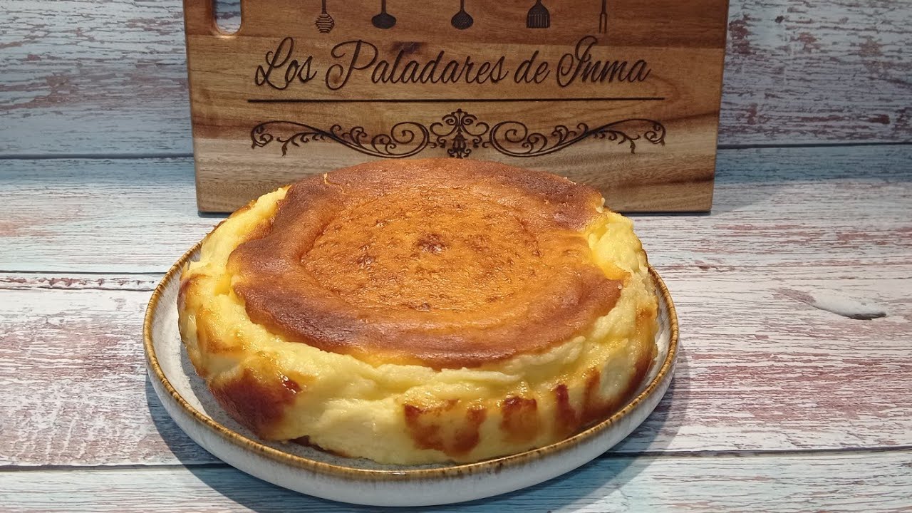 Tarta de queso la viña a mi manera en mycook touch/muy cremosa y buenísima#lospaladaresdeinma#mycook