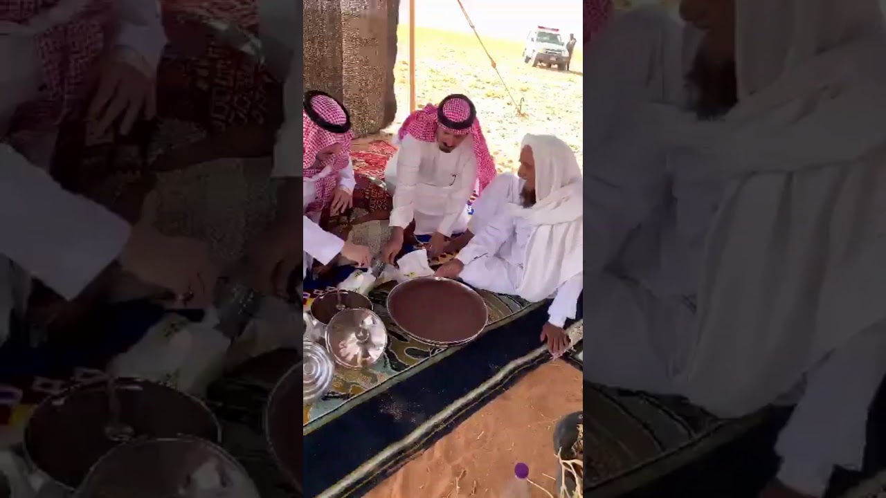 زيارة سمو امير الجوف مرشد الشراري ويتذوق السمح يرافقه عبدالمحسن الجريد⚘