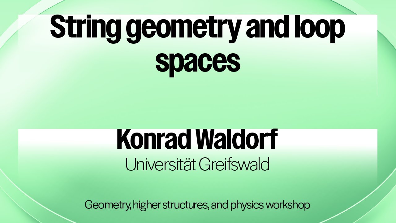 String geometry and loop spaces