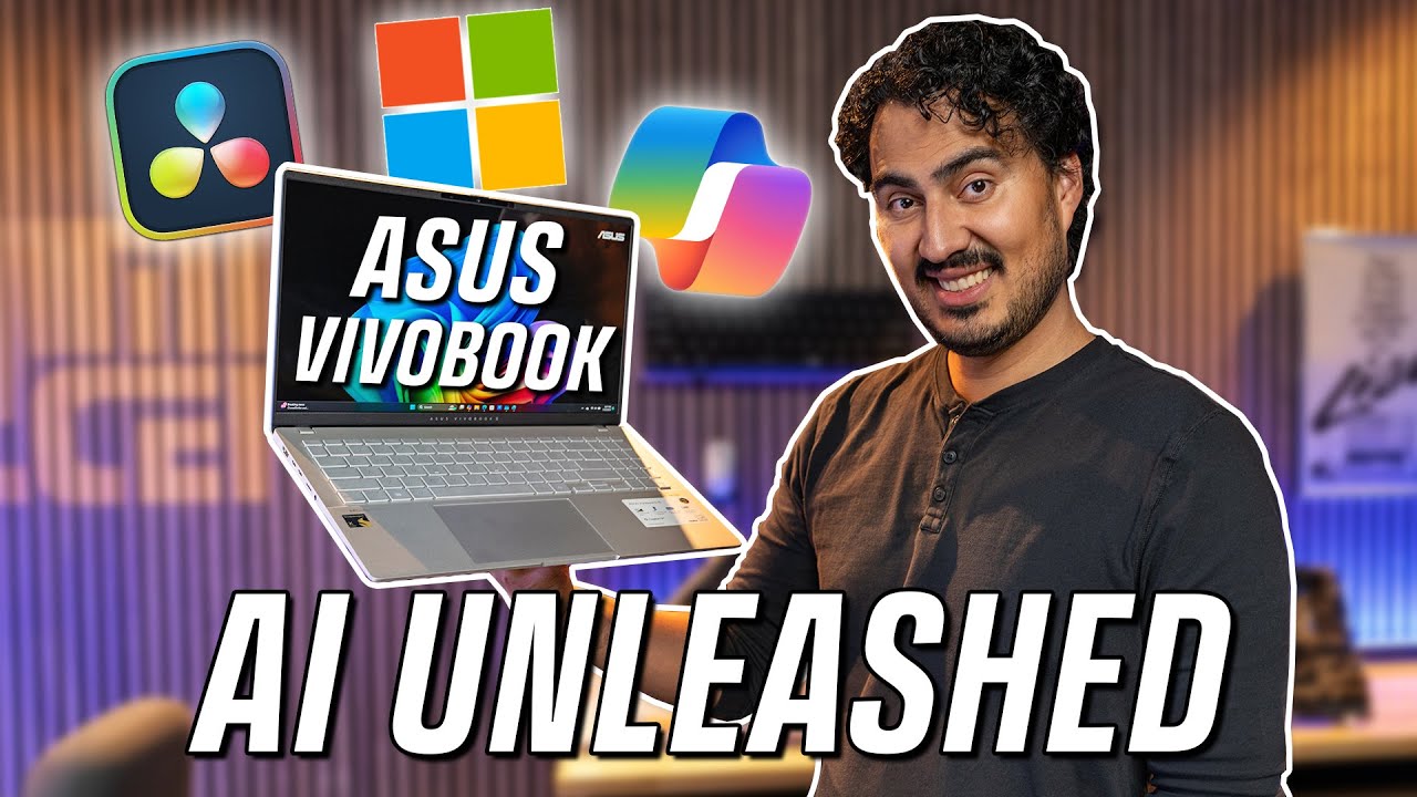 Video Editing On A Professional Laptop With The Microsoft Copilot+ ASUS Vivobook