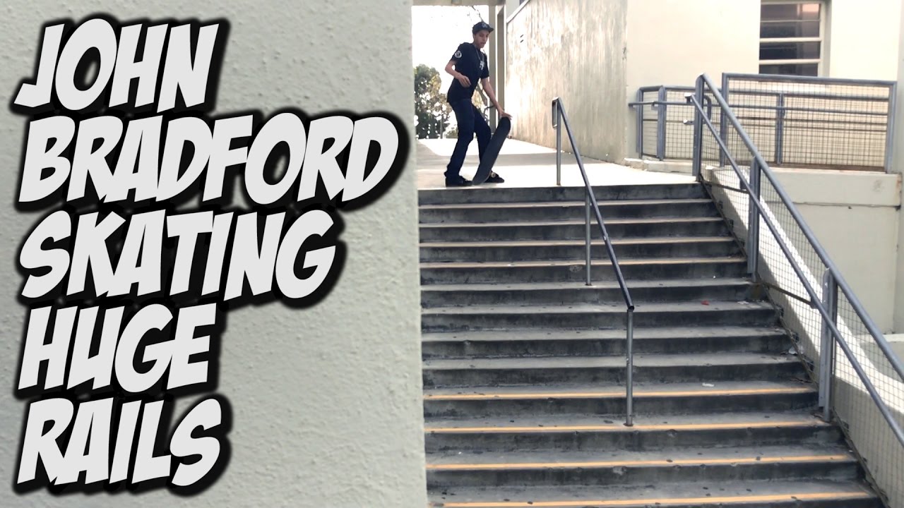 JOHN BRADFORD SKATING HUGE RAILS !!! - A DAY WITH NKA -