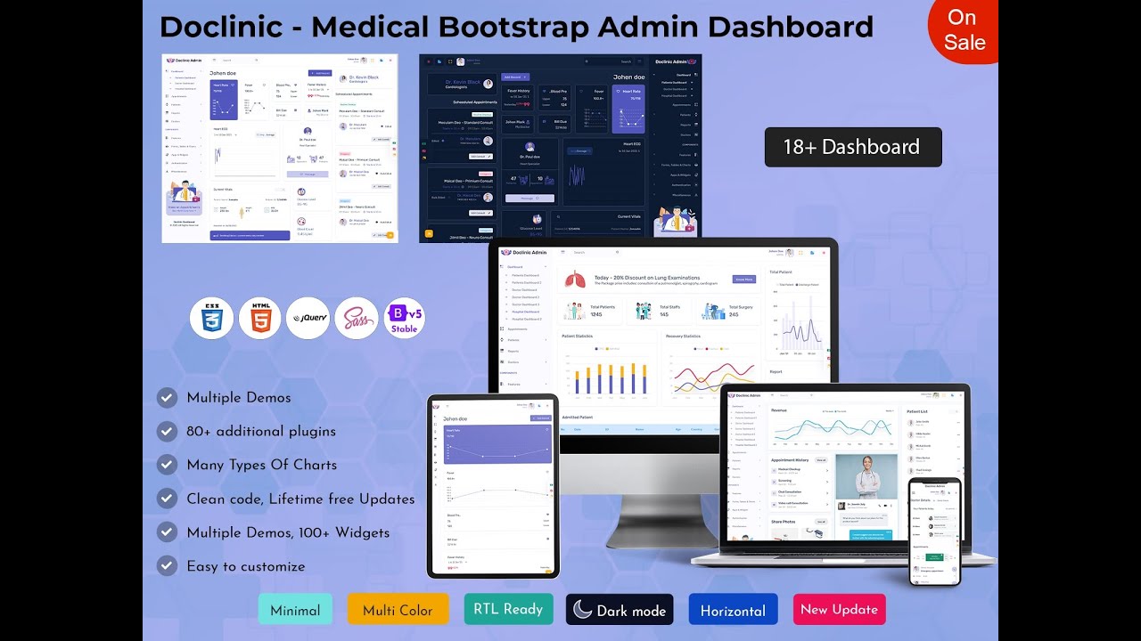 Medical Responsive Admin Dashboard Template with Bootstrap UI Kit &ndash; Doclinic