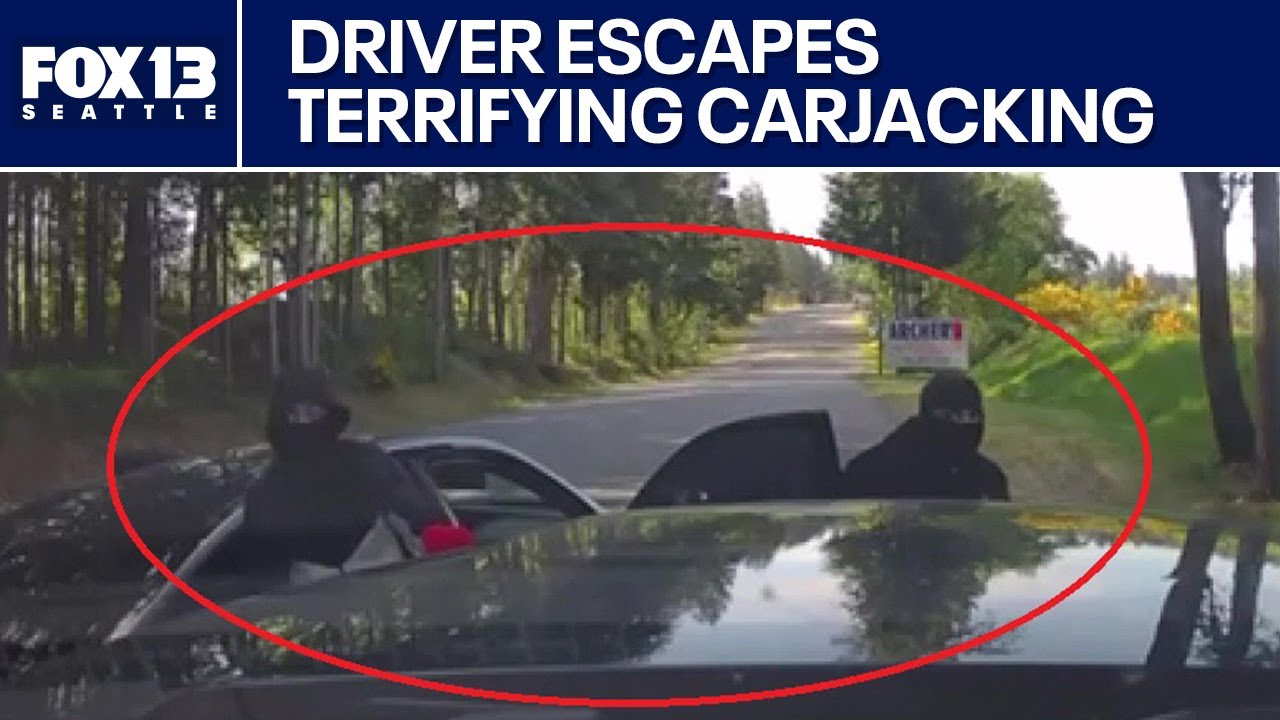 Video shows WA man escape attempted carjacking at gunpoint by ramming their car