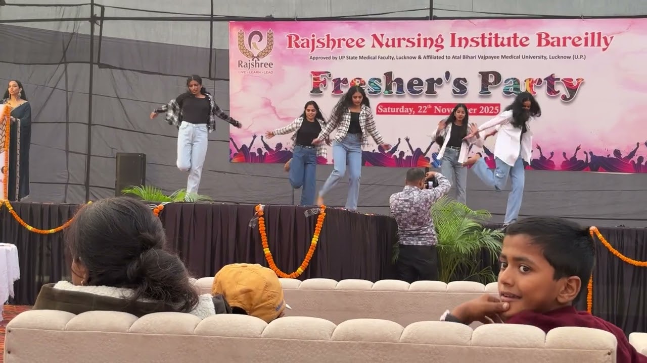 Fresher party dance performance in rajshree nursing institute bareilly 🖤🖤