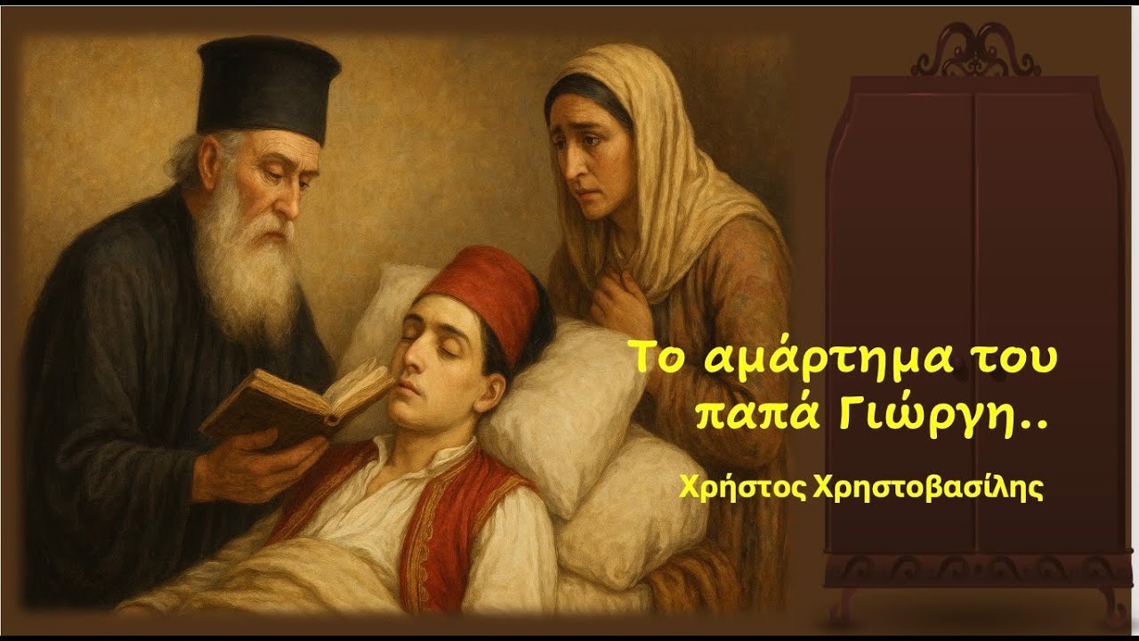 Tο αμάρτημα του παπα-Γιώργη..Χρήστος Χρηστοβασίλης..Διήγημα..Logo-texnis. Geo Stavrianea