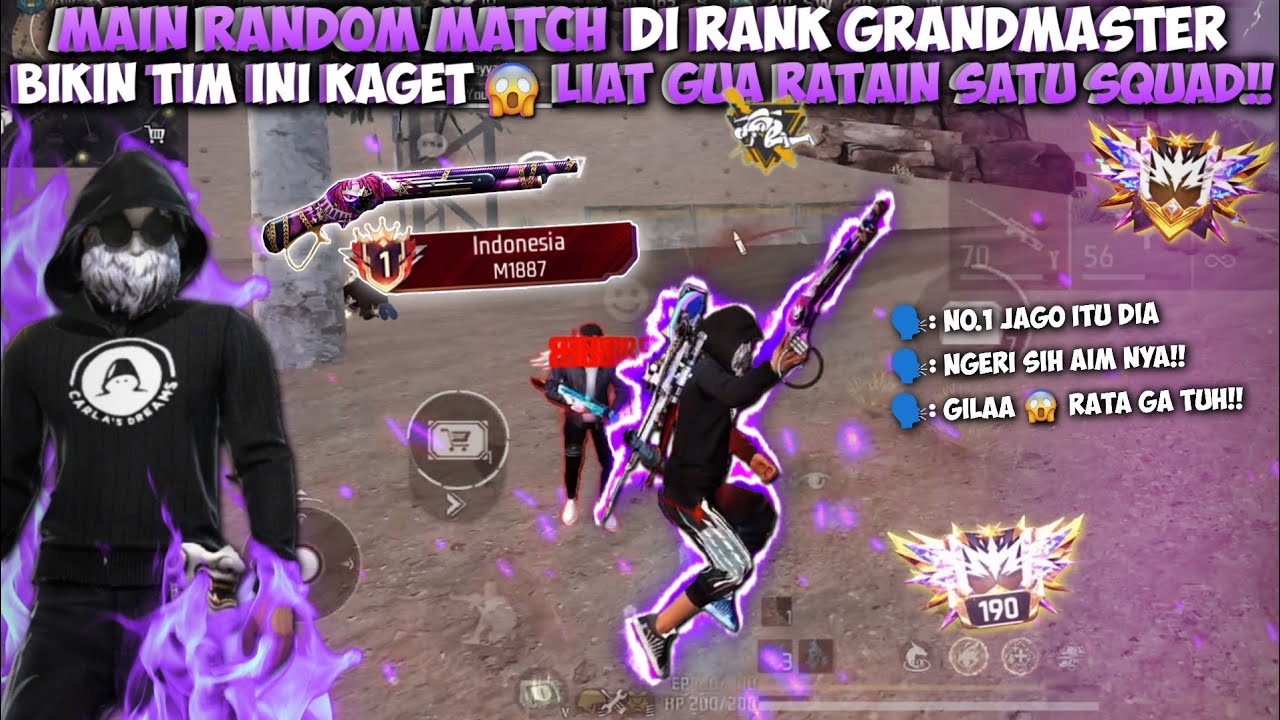 RANDOM MATCH DI ROOM KERAS GRANDMASTER!!BIKIN HEBOH SATU TIM😱NGELIAT GAMEPLAY GUA MAIN!!