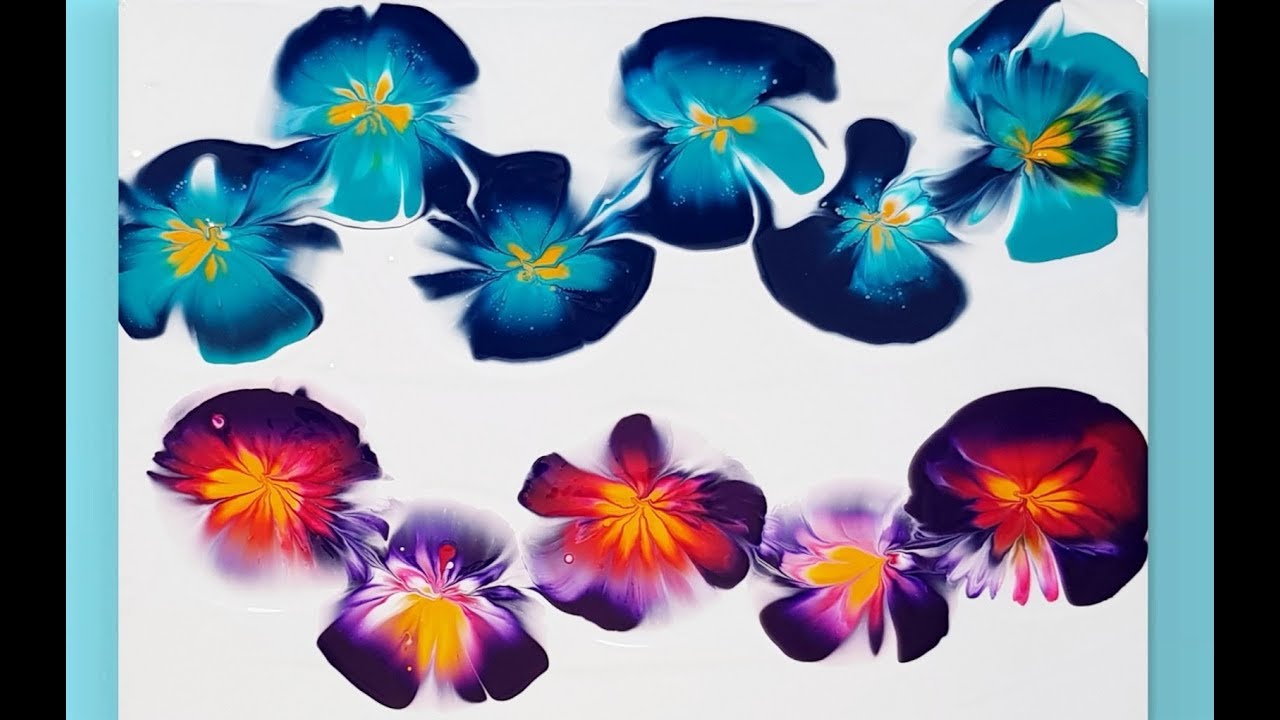 #252 Tropical Flowers Using Balloon Dips