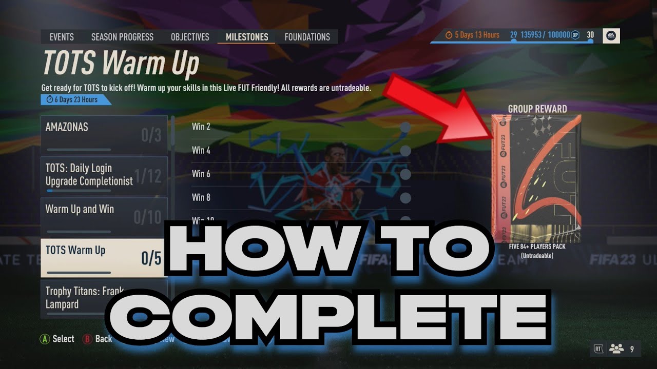 HOW TO COMPLETE WARM UP AND WIN OBJECTIVE FIFA 23