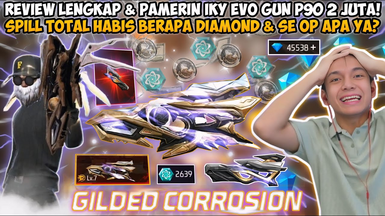 REVIEW LENGKAP & PAMERIN IKY EVO GUN P90 2 JUTA! SPILL TOTAL HABIS BERAPA DIAMOND & SE OP APA YA?