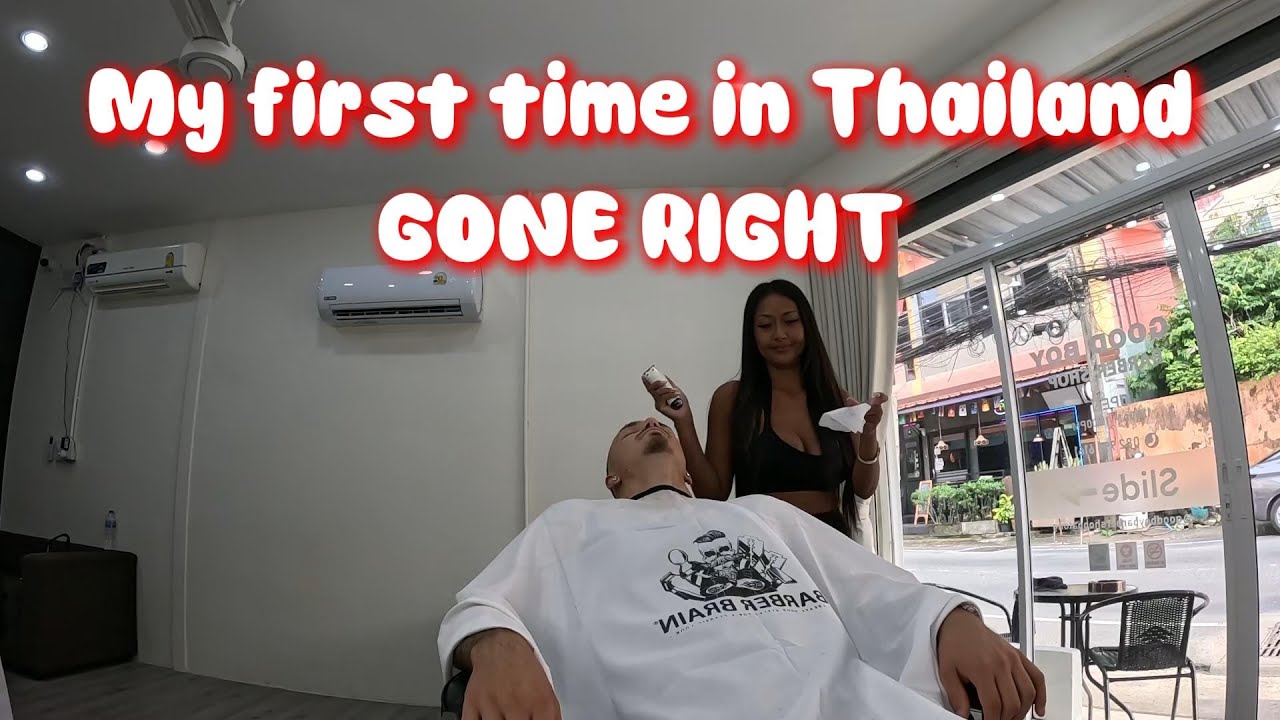 🇹🇭 MY FIRST TIME AT A BARBER SHOP IN THAILAND DEFINITELY GONE RIGHT! 🇹🇭 ASMR Haircut in Thailand