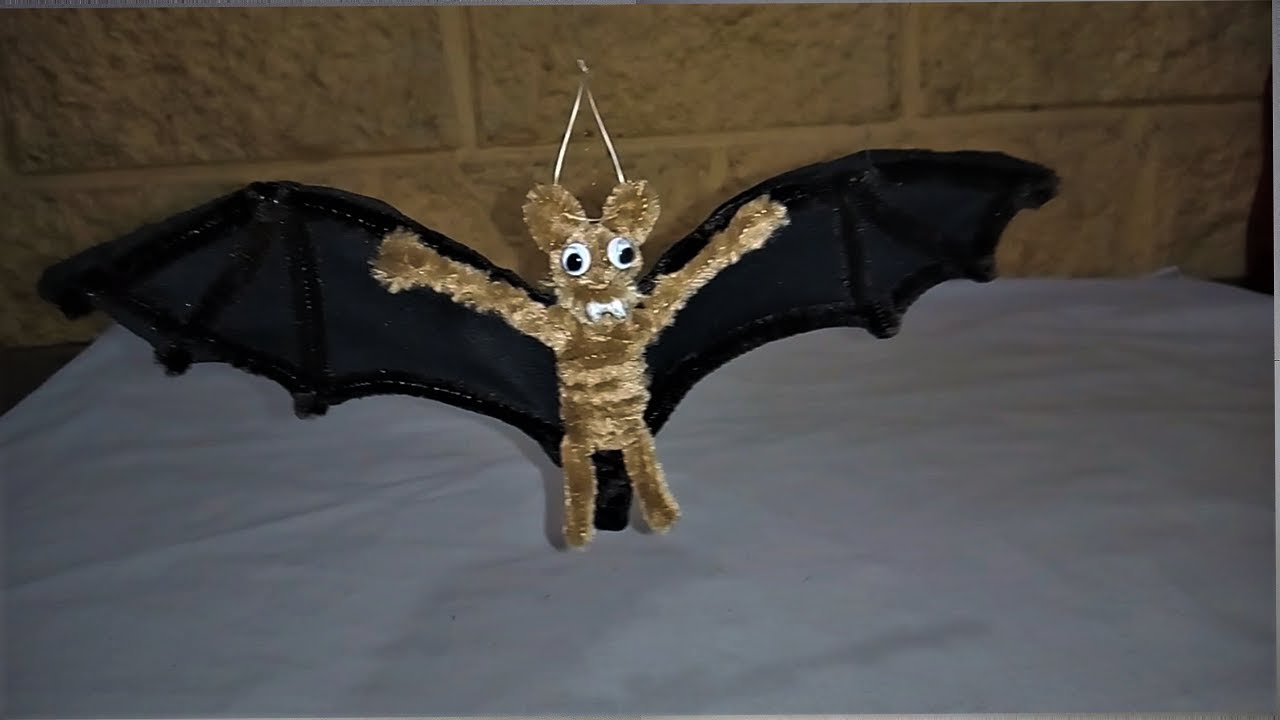 Como hacer un murciélago para halloween con limpiapipas /pipecleaner