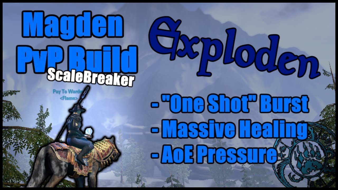 Magicka Warden PvP Build SCALEBREAKER: [ Exploden ] Massive AoE Burst | CP + NoCP