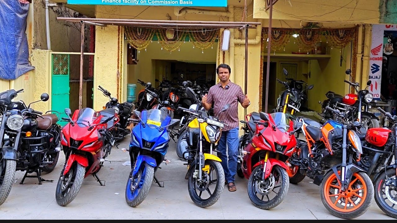 Second hand bikes in Hyderabad 4k| SriSai motors |🤩భారీతగ్గింపు #mt #ns #r15v4 @raviprakashlifestyle