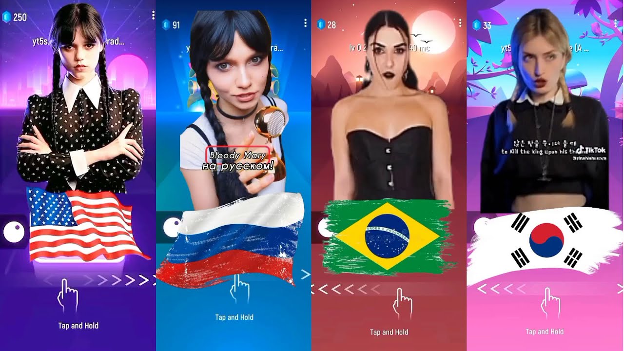 Wednesday Dance Bloody Mary | Battle By America vs Russia & Brazil vs South Korea #tileshop