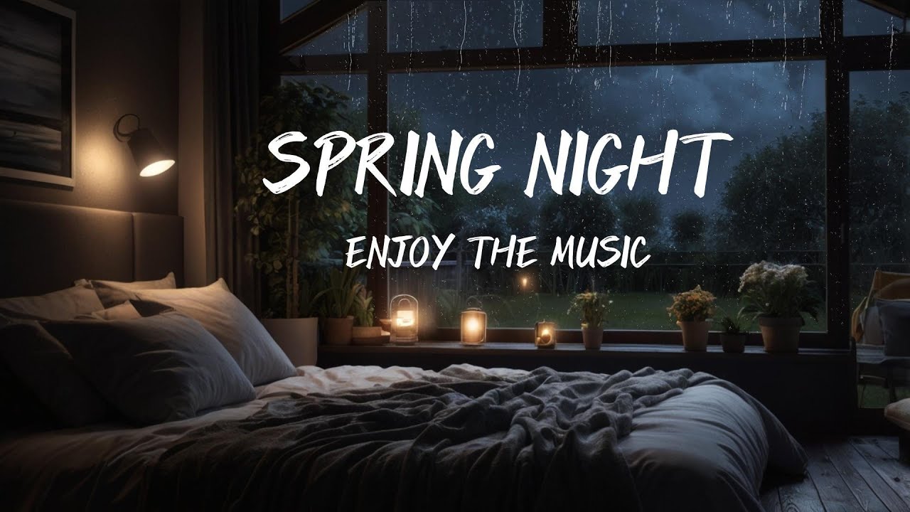 Heavy Rain on Spring Night 🍃for Deep Sleep & Insomnia Relief | Fall Asleep Instantly 😴& Relax