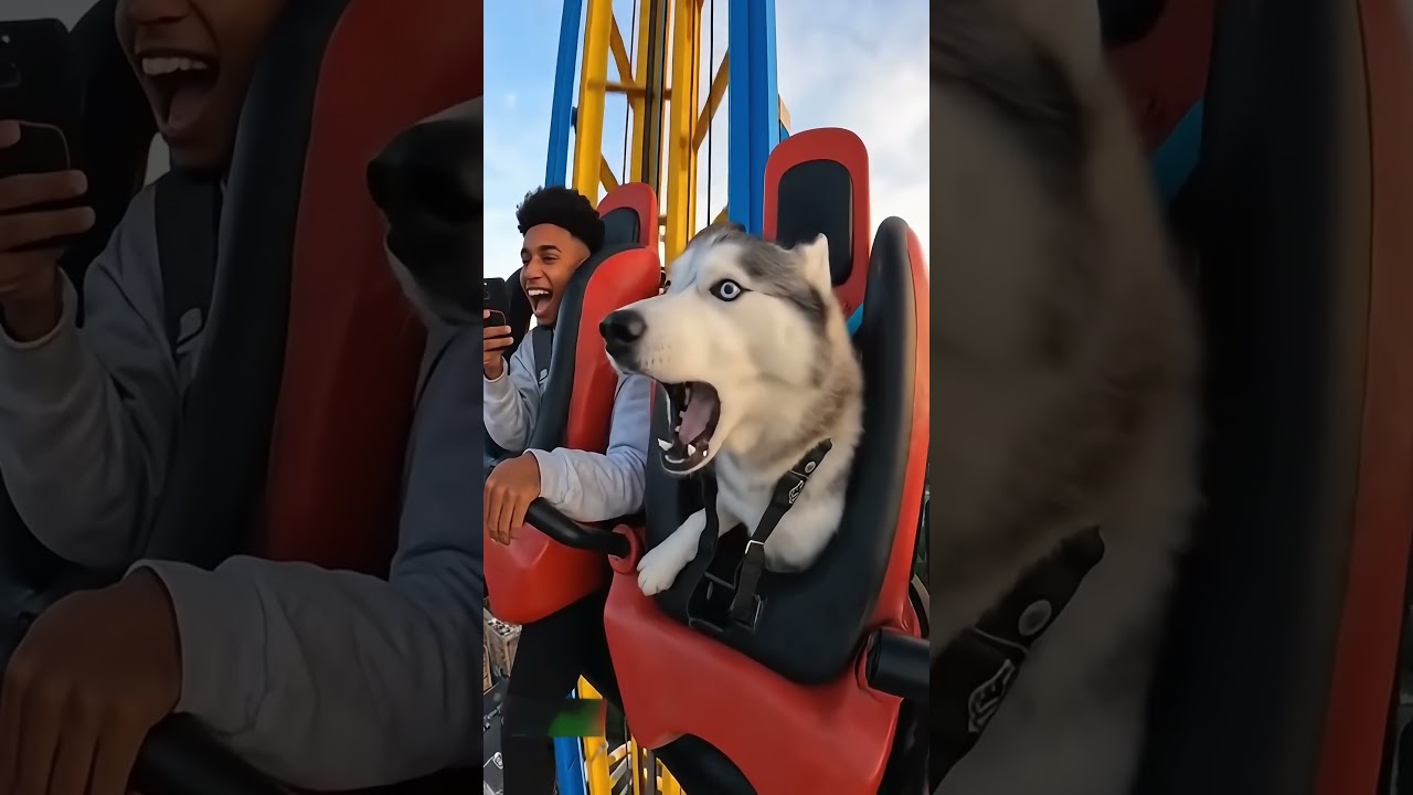 Husky Screams on Drop Tower Ride 😂 | Funniest Dog Reaction Ever!