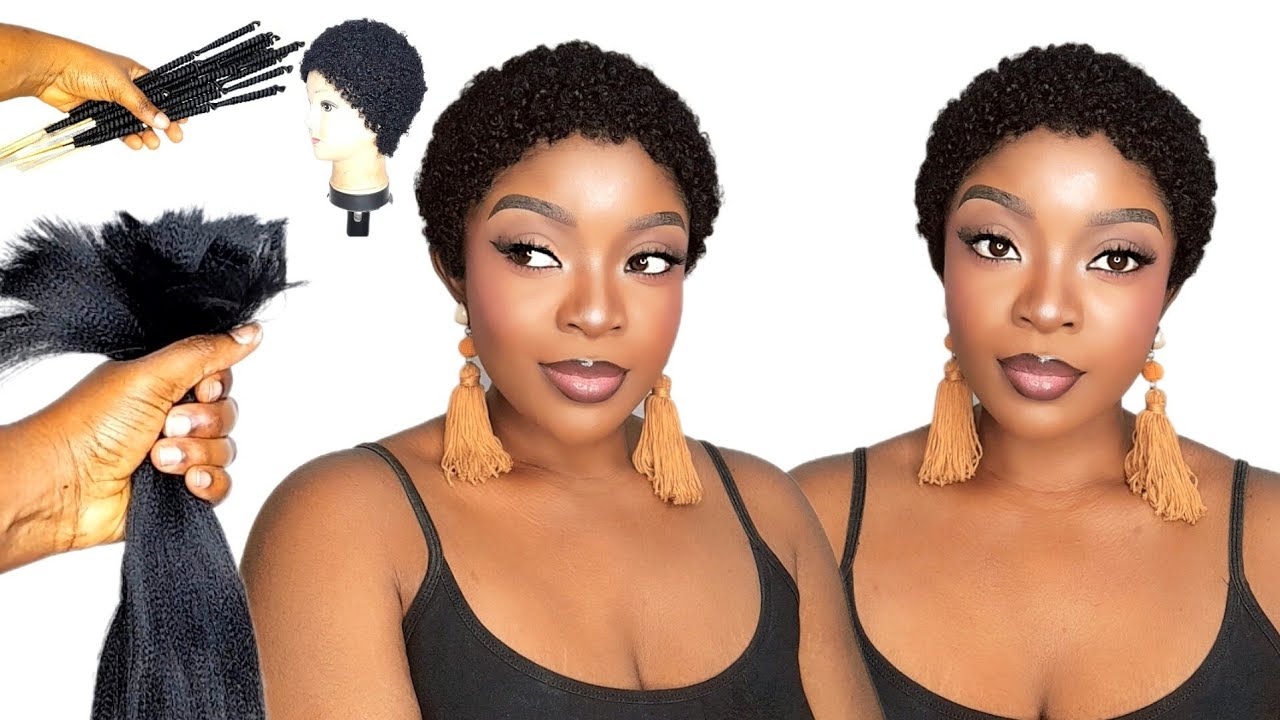 😱Simple & Easy LOW CUT CROCHET Wig Ever Using Braiding Hair Extension