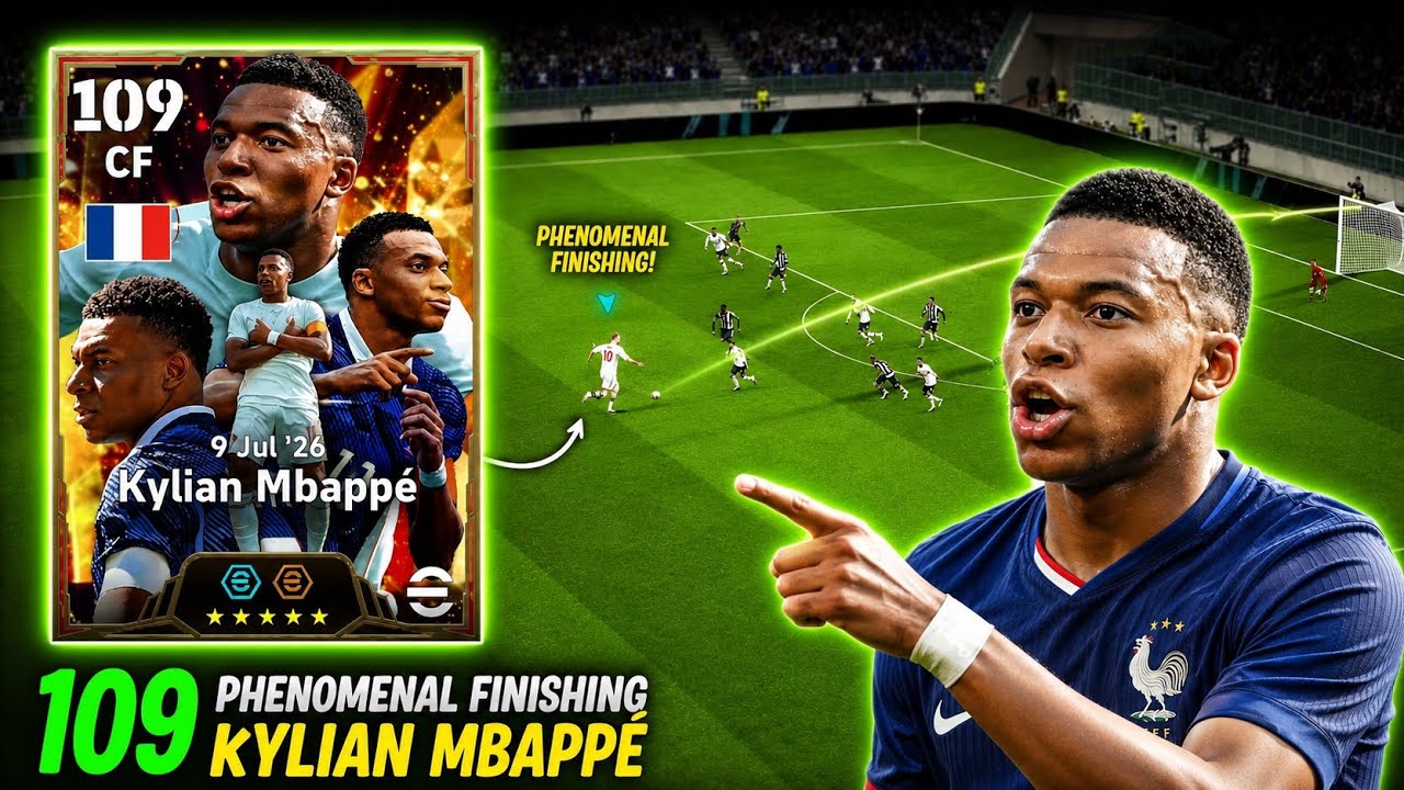 NEW Mbappe [BIGTIME] 109 Is BEST STRIKER 🤯 BY FAR- Tap Trick Skill Review eFootball 2026 