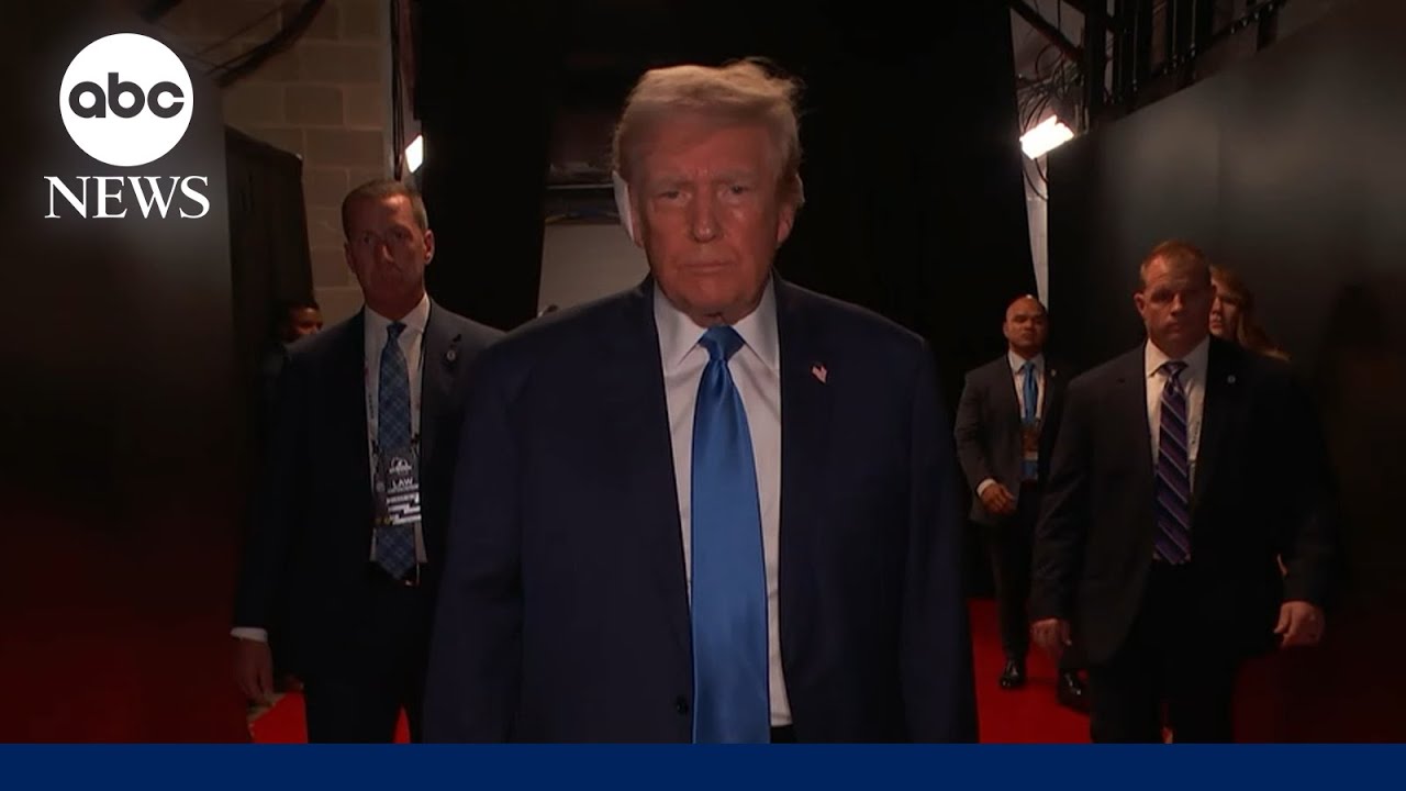 Donald Trump makes his entrance at the RNC day 2