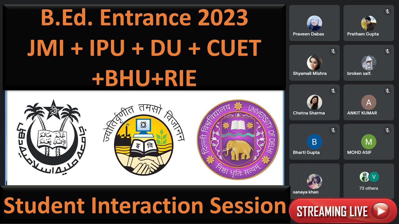 B.Ed. Entrance Exam 2023 || BHU B.Ed. 2023 || CUET DU B.Ed. 2023 || JMI B.Ed. 2023 || IP B.Ed. 2023