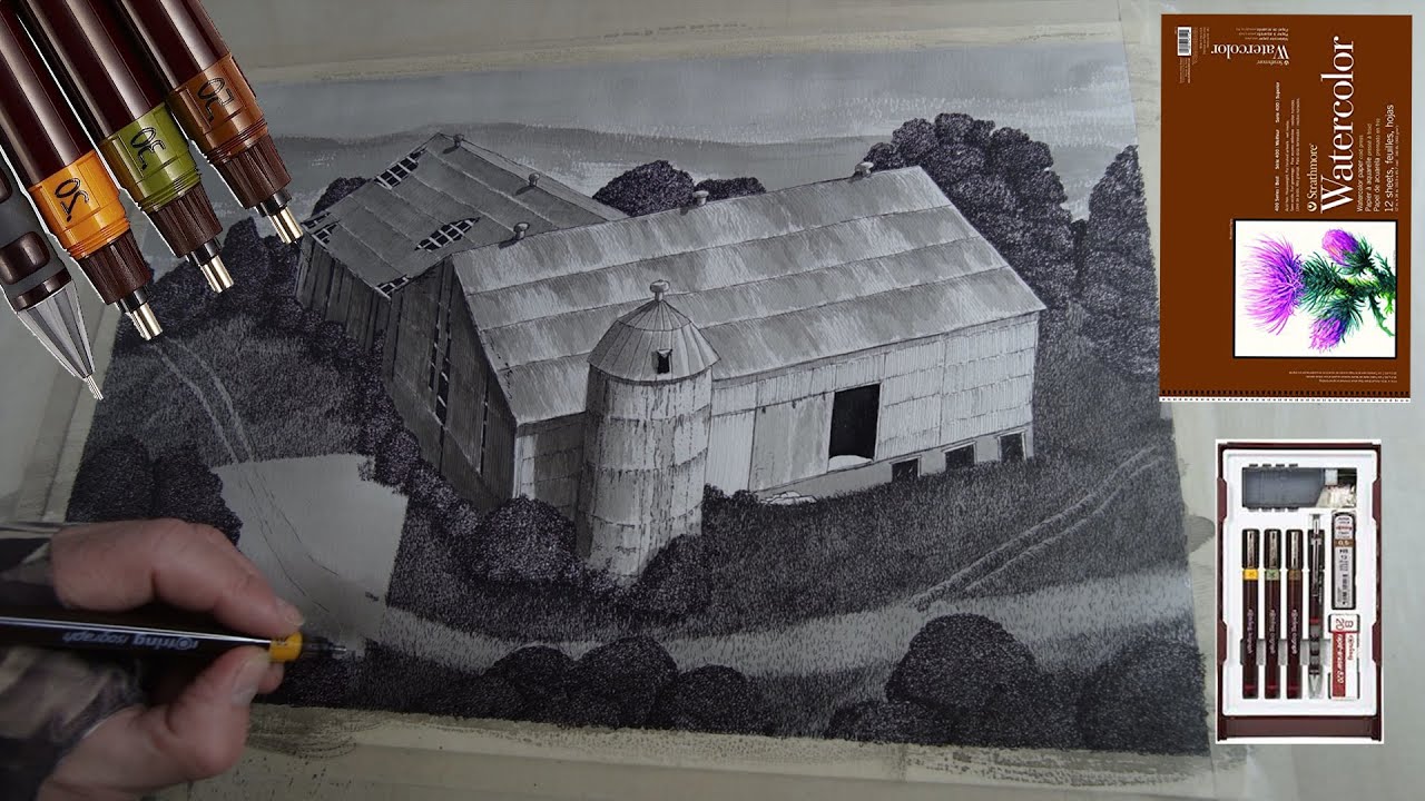 Learn How To Draw A Barn easy Step by Step Tutorial