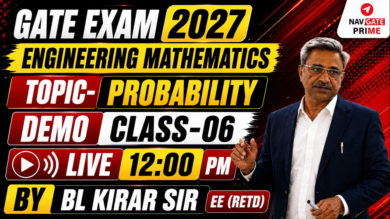 GATE 2027 Probability (Engineering Mathematics) | Demo Class-06 | BL Kirar Sir