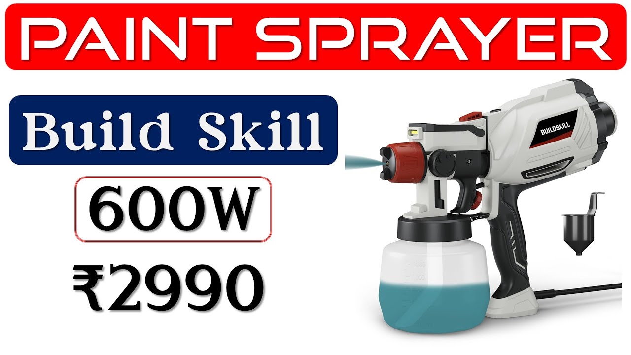👉BuildSkill BPS2203 Review🔥​पेंट स्प्रेयर🔥600 Watt ​Paint Sprayer🔥1.8 MM BuildSkill Paint Spray Gun