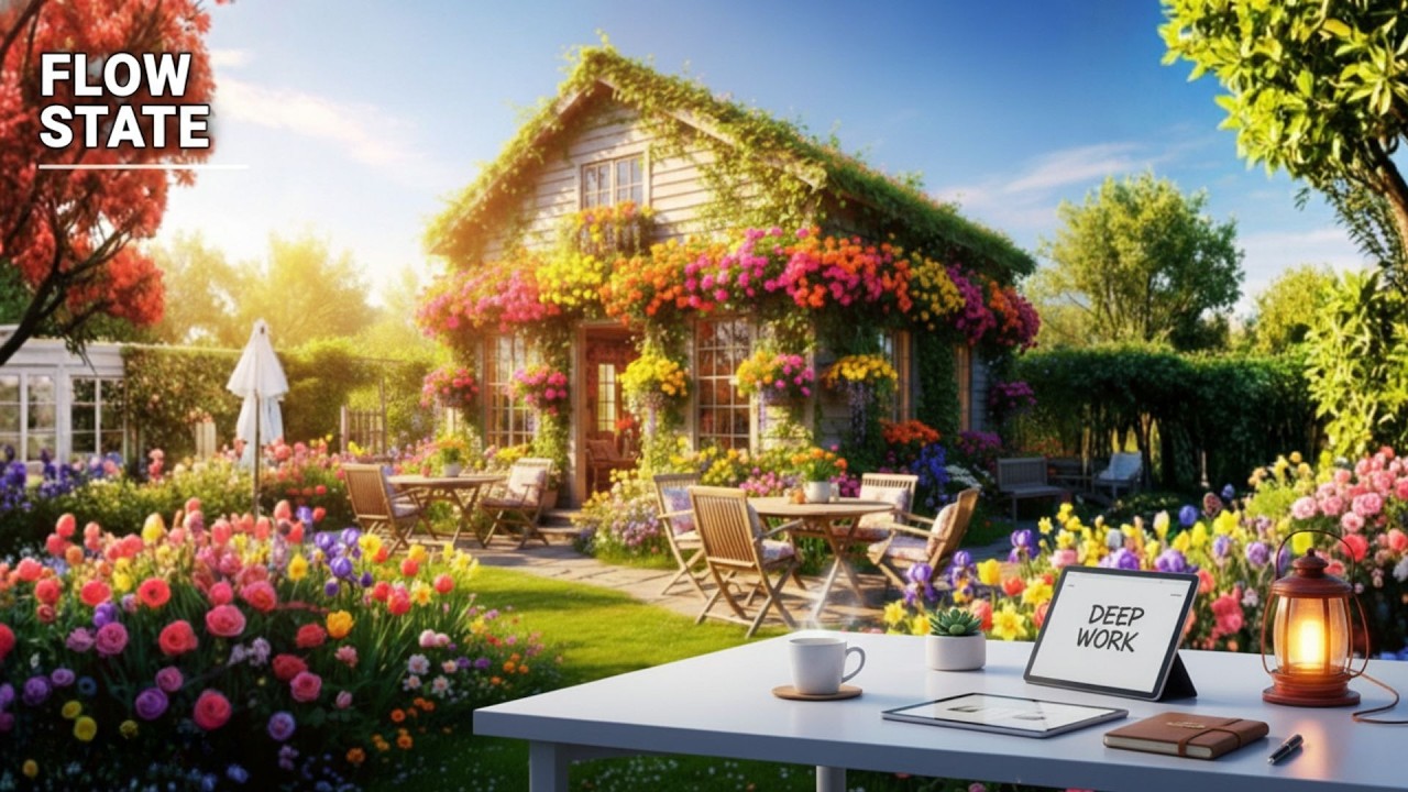 Gentle Music for Slow Productivity & Deep Work | Calm Garden Ambience