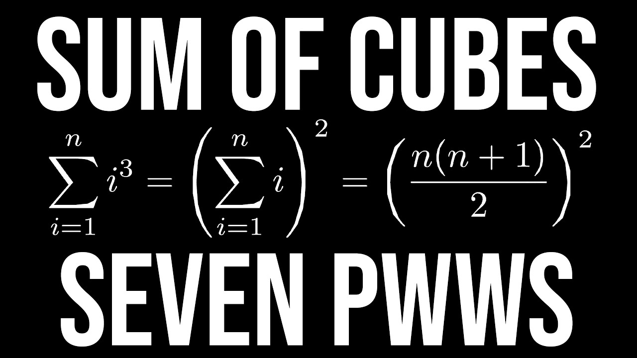 Seven Proofs Without Words for Summing Cubes