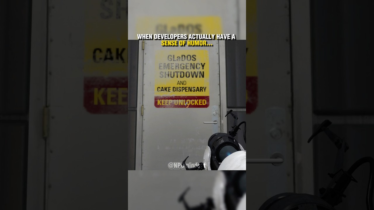 When Developers Actually have a Sense of Humor #shorts #portal2 #gaming