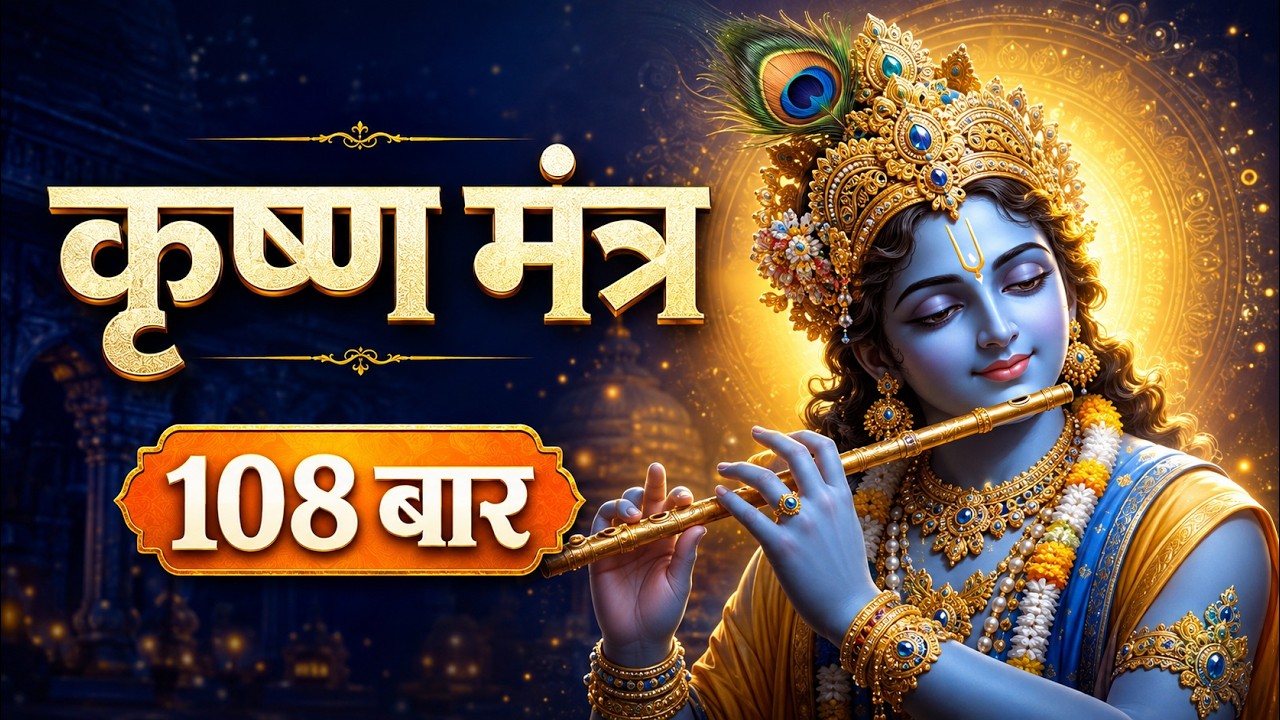 Sri Krishna Mantra| Sri Krishna Govind Hare Murari Hey Nath Narayan Vasudeva 108 Times Chanting