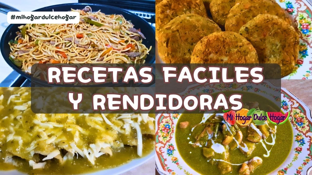 ✨11 RECETAS FÁCILES y RENDIDORAS 😋 #mihogardulcehogar #recetas #recetasfaciles