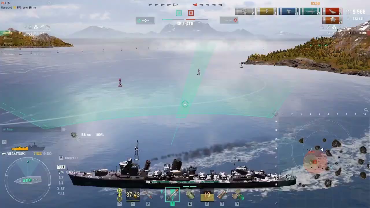 Keilerei, Torpedoschlacht, mit Zerstörern. als letzte Hoffnung auf Zeit gewonnen. World of Warships