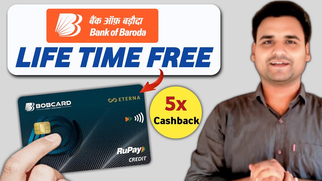 LIFETIME FREE - BOB ETERNA Premium Credit Card | Best For Online Shopping, Dining & Travel 