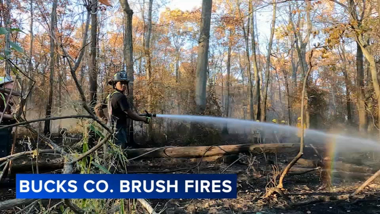 Firefighters battle multiple brush fires across Bucks County as drought persists