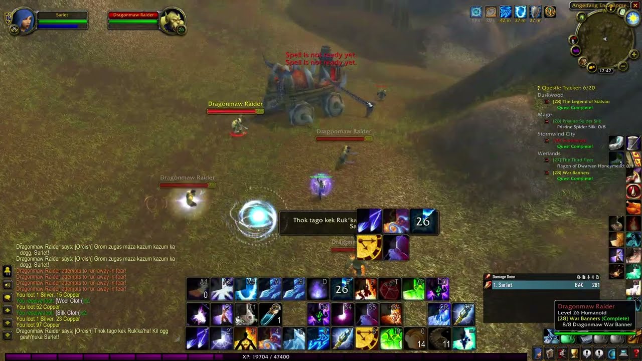 WoW Sod Classic Arcane Mage AOE Low Level Farming.