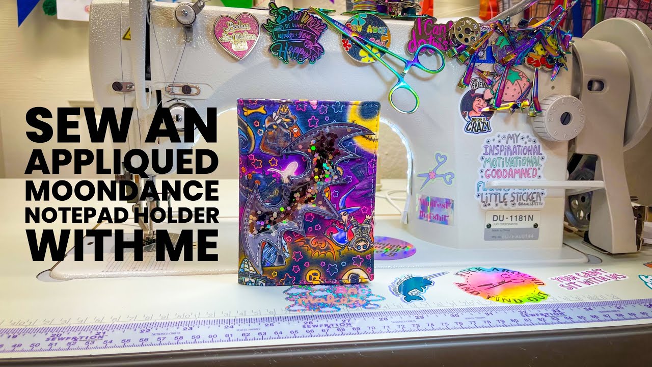 Sew an Appliquéd Moondance Notepad Holder With Me!