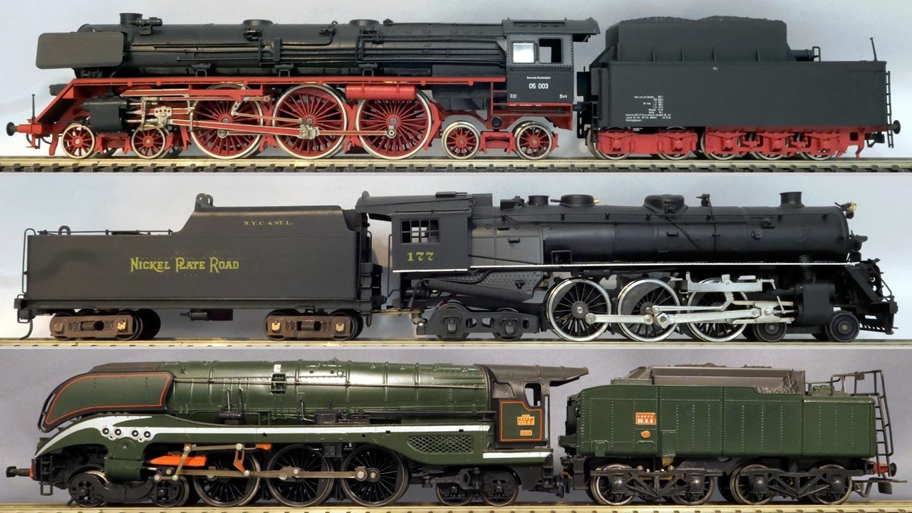 Hudson 4-6-4 Steam Locomotives from around the world showing models in various gauges