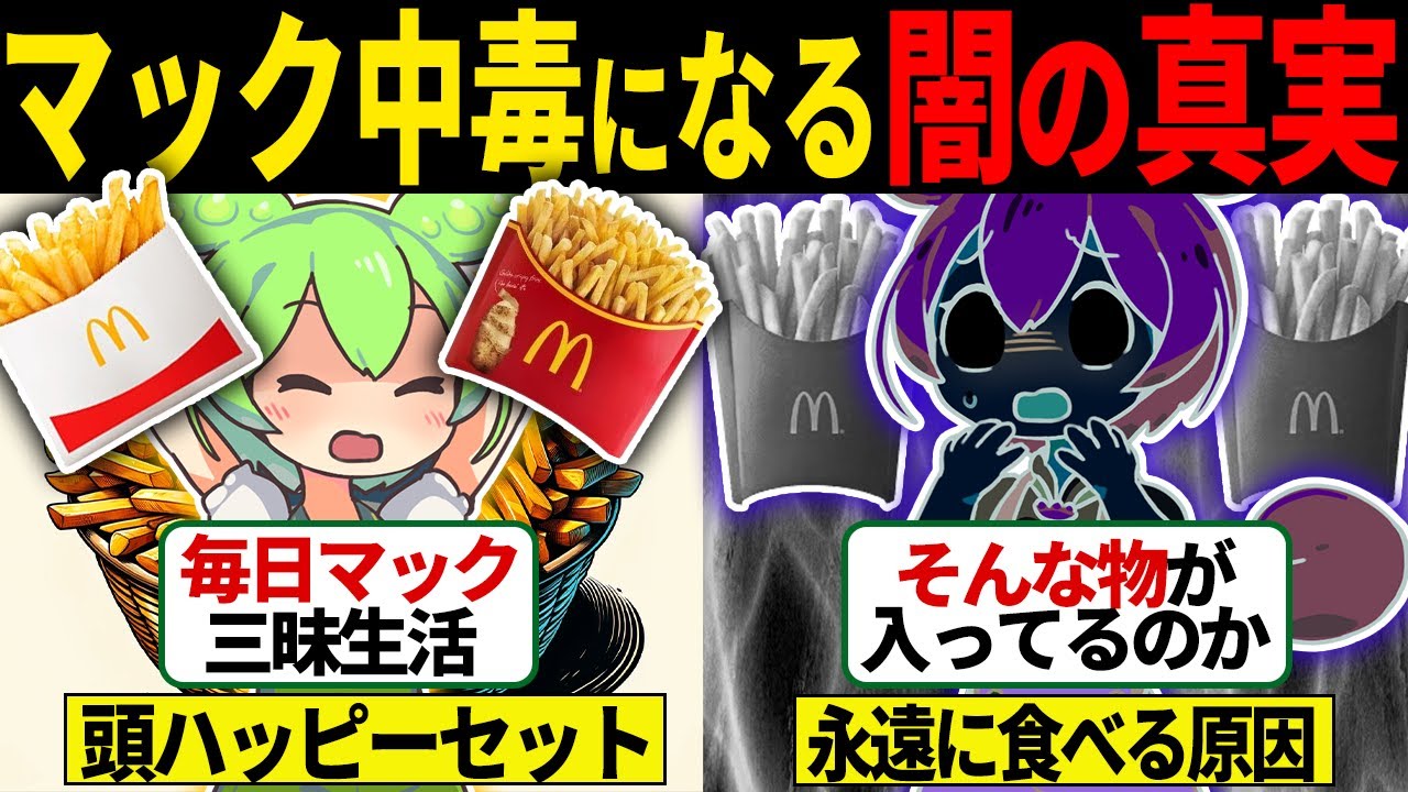 【マックの闇】定期的にマックを食べたくなる闇の真相【ずんだもん＆ゆっくり解説】