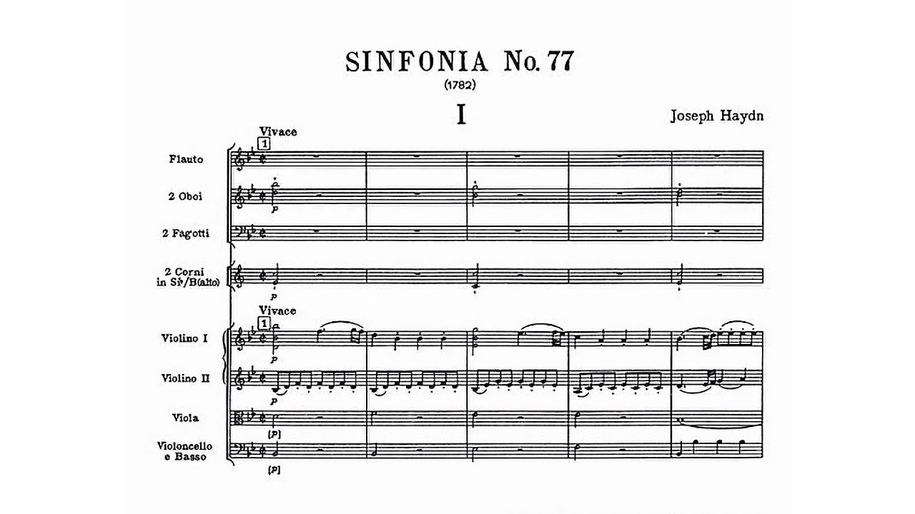 Haydn: Symphony No. 77 in B-flat major (with Score)