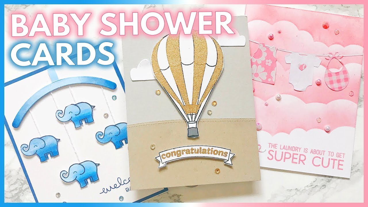 3 ADORABLE DIY BABY SHOWER CARD Ideas | Handmade Baby Cards