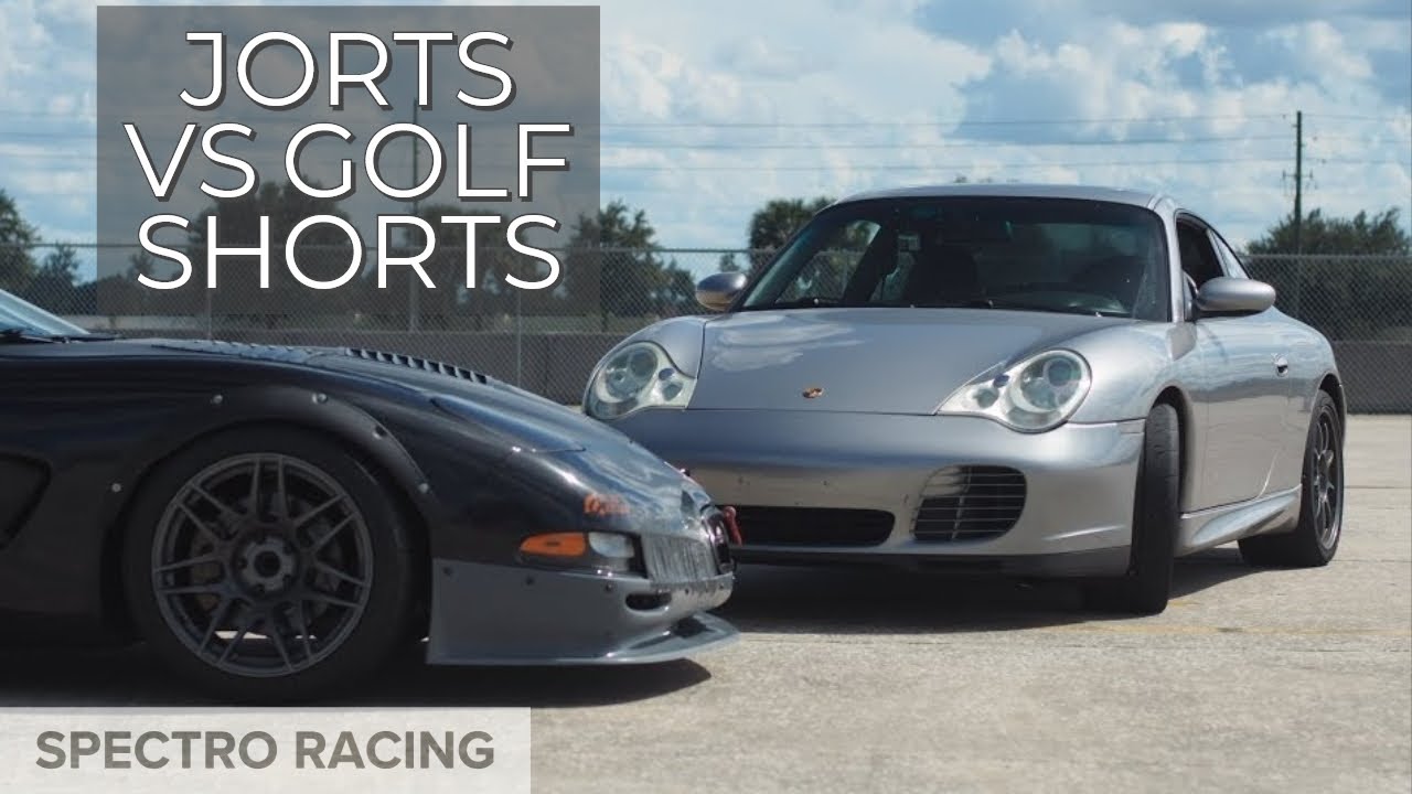C5 Corvette chases Porsche 996 at Sebring