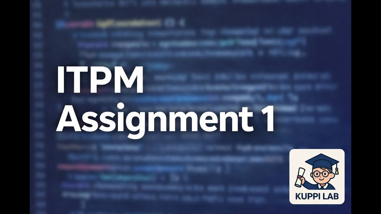 ITPM Assignment 1 3'rd year second semester